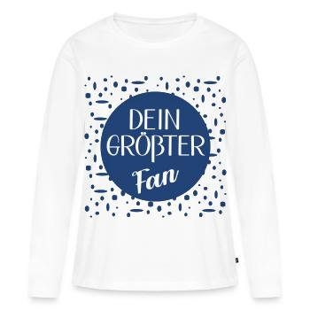 Dein größter Fan - Frauen Premium Bio Langarmshirt - Weiß - Vorne - Julia (174cm)