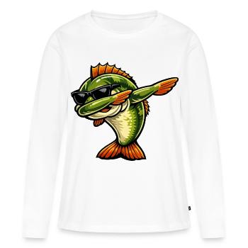 Dabbing Barsch - Frauen Premium Bio Langarmshirt - Weiß - Vorne - Julia (174cm)