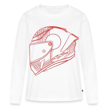 Helmet - Women's Premium Organic Long Sleeve Shirt - white - Front - Julia (174cm)