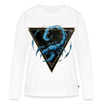 Scorpio Water Sign - Zodiac by Kék-Ina - Women's Premium Organic Long Sleeve Shirt - white - Front - Julia (174cm)
