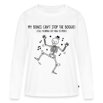 Skeleton Dances Boogie - Women's Premium Organic Long Sleeve Shirt - white - Front - Julia (174cm)