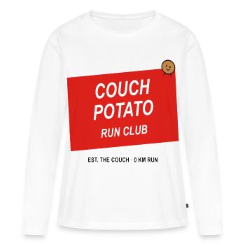 Couch Potato Run Club - Frauen Premium Bio Langarmshirt - Weiß - Vorne - Julia (174cm)