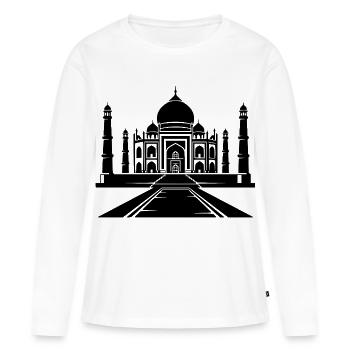 Taj Mahal - T-shirt manches longues Premium bio Femme - blanc - Devant - Julia (174cm)