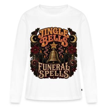 Jingle Bells und Beerdigungszauber - Frauen Premium Bio Langarmshirt - Weiß - Vorne - Julia (174cm)