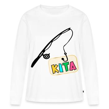 KITA Kitakinder Fishing - Women's Premium Organic Long Sleeve Shirt - white - Front - Julia (174cm)