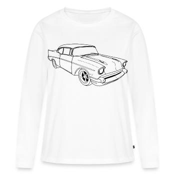 American Classic Car (Black) - Women's Premium Organic Long Sleeve Shirt - white - Front - Julia (174cm)