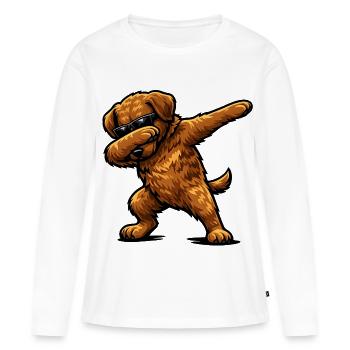 Dabbing Chesapeake Bay Retriever - Frauen Premium Bio Langarmshirt - Weiß - Vorne - Julia (174cm)