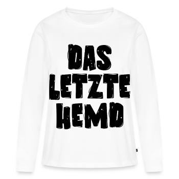 La Dernière Chemise - T-shirt manches longues Premium bio Femme - blanc - Devant - Julia (174cm)