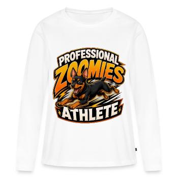Miniature Pinscher - T-shirt manches longues Premium bio Femme - blanc - Devant - Julia (174cm)