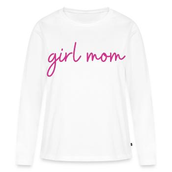 Girl Mom Girl Mom Gift - Women's Premium Organic Long Sleeve Shirt - white - Front - Julia (174cm)