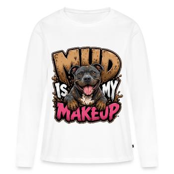Staffordshire Bull Terrier - T-shirt manches longues Premium bio Femme - blanc - Devant - Julia (174cm)