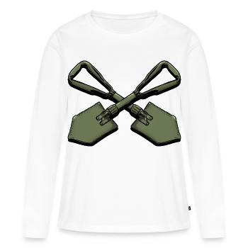 Illustration des piques tactiques de croisière - T-shirt manches longues Premium bio Femme - blanc - Devant - Julia (174cm)