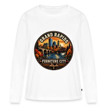 Insigne vintage de Grand Rapids Furniture City - T-shirt manches longues Premium bio Femme - blanc - Devant - Julia (174cm)