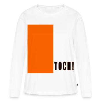 NÉANMOINS, - T-shirt manches longues Premium bio Femme - blanc - Devant - Julia (174cm)