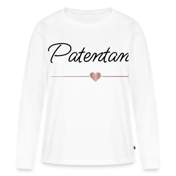 Meilleure marraine avec du cœur – cadeau - T-shirt manches longues Premium bio Femme - blanc - Devant - Julia (174cm)