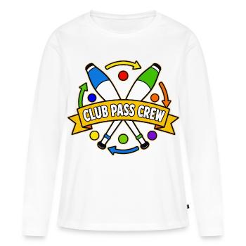 ÉQUIPE DU CLUB PASS - T-shirt manches longues Premium bio Femme - blanc - Devant - Julia (174cm)