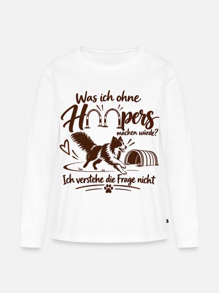 ohneHoopers_gross - Frauen Premium Bio Langarmshirt - Weiß