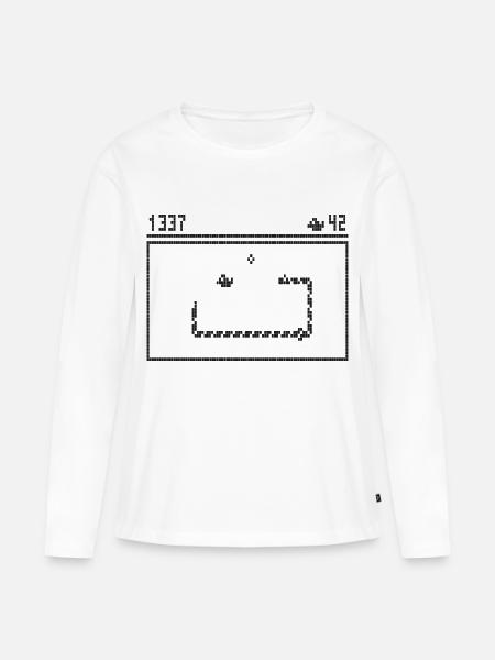 Snake Retro - Frauen Premium Bio Langarmshirt - Weiß