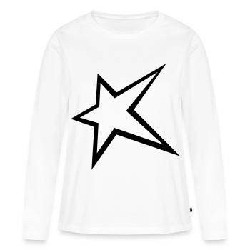 Star - T-shirt manches longues Premium bio Femme - blanc - Devant - Julia (174cm)