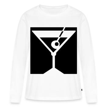 Cocktail - T-shirt manches longues Premium bio Femme - blanc - Devant - Julia (174cm)
