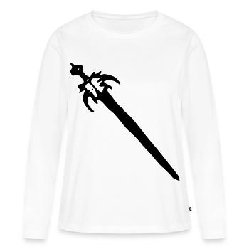 Épée - T-shirt manches longues Premium bio Femme - blanc - Devant - Julia (174cm)