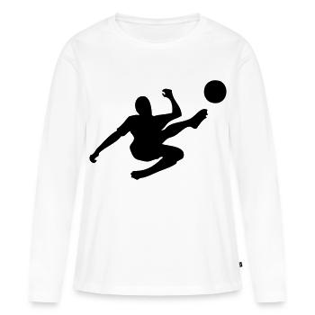 Généraux kick football - T-shirt manches longues Premium bio Femme - blanc - Devant - Julia (174cm)