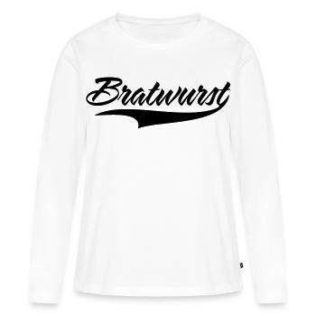 saucisse - T-shirt manches longues Premium bio Femme - blanc - Devant - Julia (174cm)