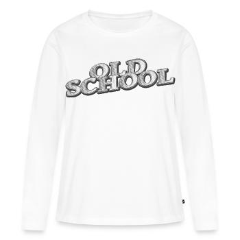 old school - Frauen Premium Bio Langarmshirt - Weiß - Vorne - Julia (174cm)