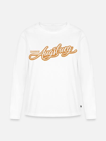 Augsburg - weil´s Deine Stadt ist! - Frauen Premium Bio Langarmshirt - Weiß