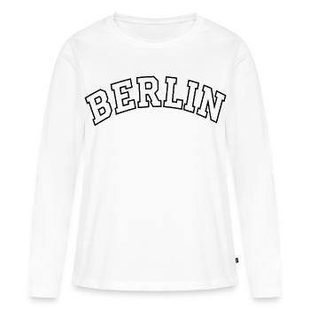 Berlin Arc Kontur - Frauen Premium Bio Langarmshirt - Weiß - Vorne - Julia (174cm)