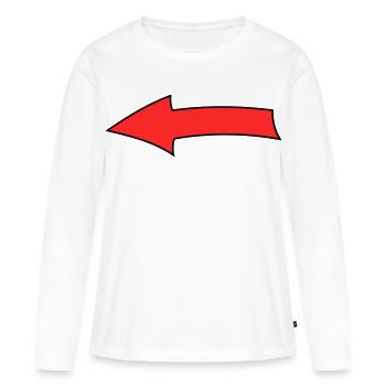 Arc à flèches - T-shirt manches longues Premium bio Femme - blanc - Devant - Julia (174cm)