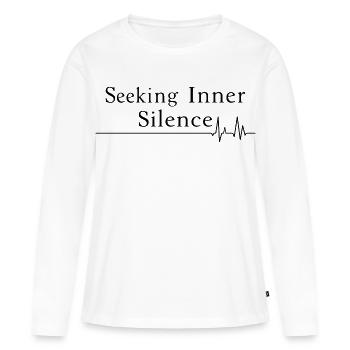 Seeking Inner Silence - Women's Premium Organic Long Sleeve Shirt - white - Front - Julia (174cm)