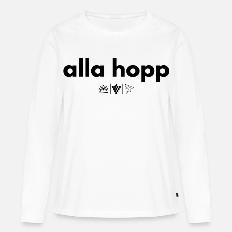 alla hopp - Frauen Premium Bio Langarmshirt - Weiß