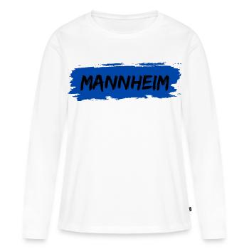 Mannheim - T-shirt manches longues Premium bio Femme - blanc - Devant - Julia (174cm)