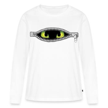 Monstre en moi - T-shirt manches longues Premium bio Femme - blanc - Devant - Julia (174cm)
