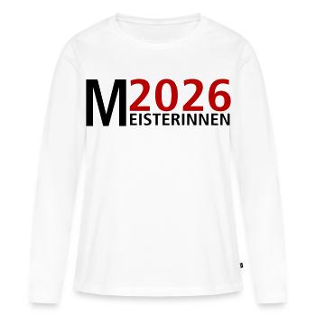 Champion 2026 Champion - T-shirt manches longues Premium bio Femme - blanc - Devant - Julia (174cm)