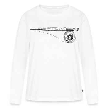 Fly fishing - Women's Premium Organic Long Sleeve Shirt - white - Front - Julia (174cm)