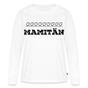 Mamitän Anker Kapitän Muttertag Nachwuchs Gebu - Frauen Premium Bio Langarmshirt - Weiß - Vorne - Julia (174cm)