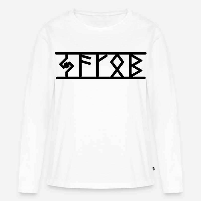 Jakob - Frauen Premium Bio Langarmshirt - Weiß