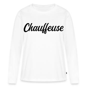 Chauffeuse Routière Professionnelle Conductrice Pr - T-shirt manches longues Premium bio Femme - blanc - Devant - Julia (174cm)