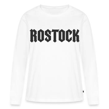 Rostock - T-shirt manches longues Premium bio Femme - blanc - Devant - Julia (174cm)