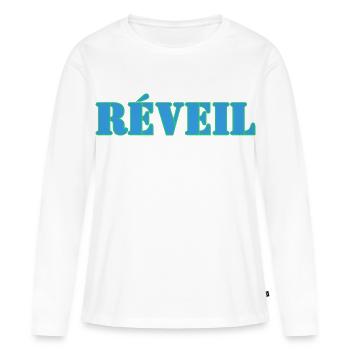 Wecker - Frauen Premium Bio Langarmshirt - Weiß - Vorne - Julia (174cm)