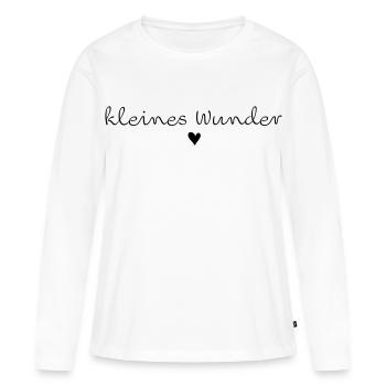 Kleines Wunder - Frauen Premium Bio Langarmshirt - Weiß - Vorne - Julia (174cm)