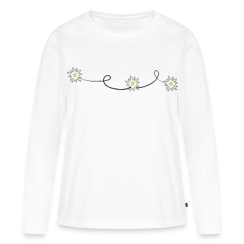 Edelweiss - Frauen Premium Bio Langarmshirt - Weiß - Vorne - Julia (174cm)