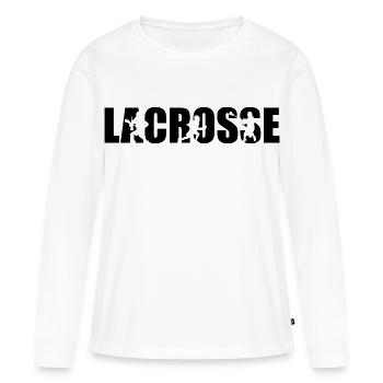 Lacrosse - Frauen Premium Bio Langarmshirt - Weiß - Vorne - Julia (174cm)