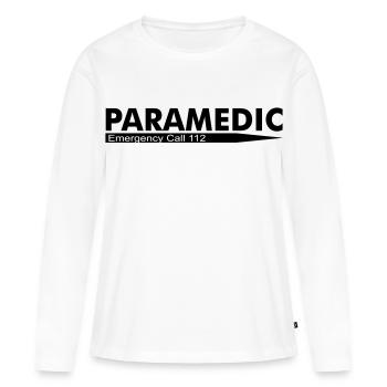 Appel d'urgence paramédical 112 - T-shirt manches longues Premium bio Femme - blanc - Devant - Julia (174cm)