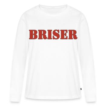 BRISER - T-shirt manches longues Premium bio Femme - blanc - Devant - Julia (174cm)
