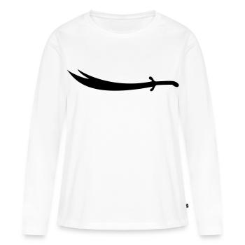 Ali Épée Zülfikar - T-shirt manches longues Premium bio Femme - blanc - Devant - Julia (174cm)