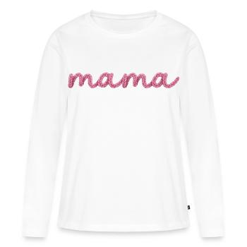 Mama  - Frauen Premium Bio Langarmshirt - Weiß - Vorne - Julia (174cm)