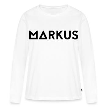 Vorname Markus - Frauen Premium Bio Langarmshirt - Weiß - Vorne - Julia (174cm)